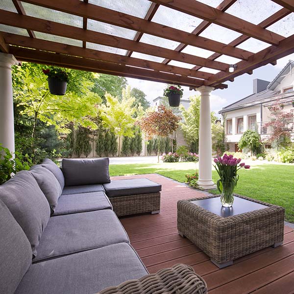 Patio With Roof - Patio Design Ideas